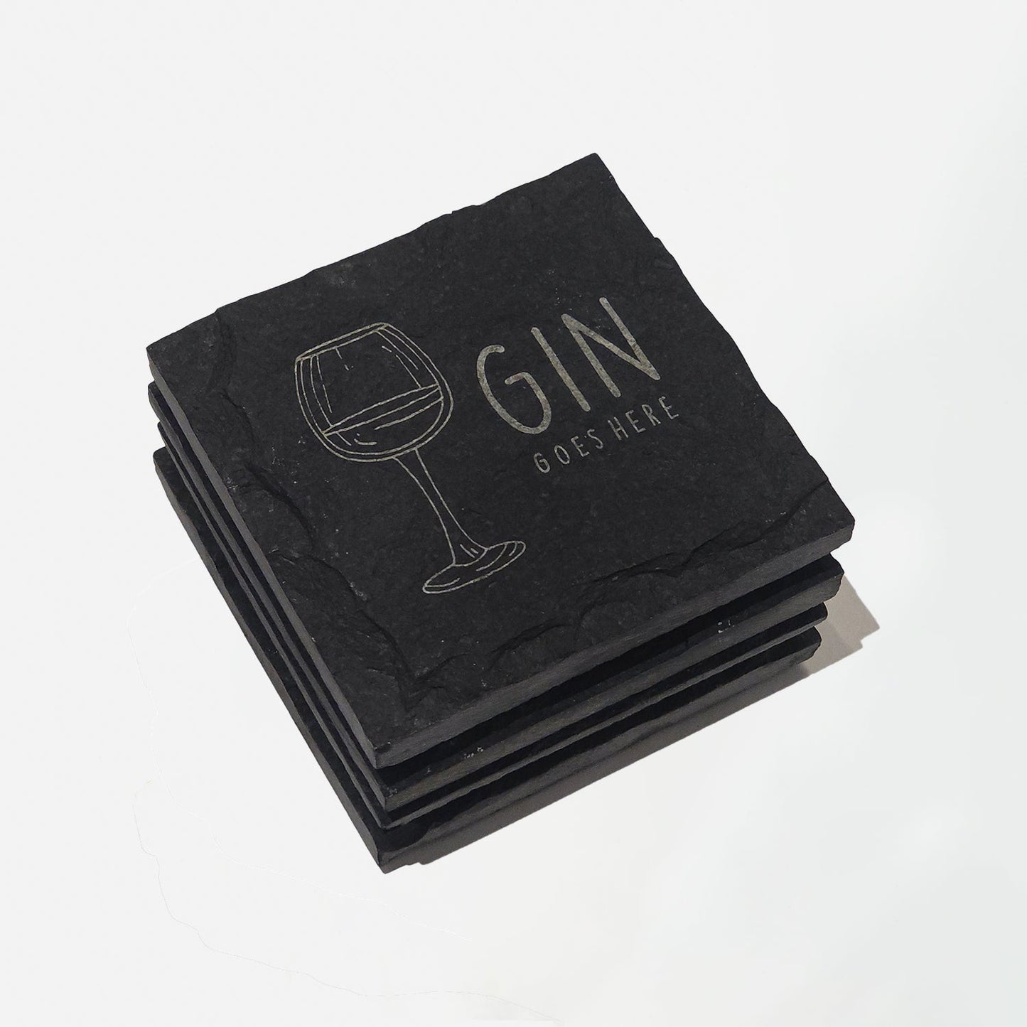 Engraved Slate Coaster - Set of 2