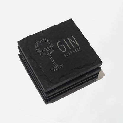 Engraved Slate Coaster - Set of 2