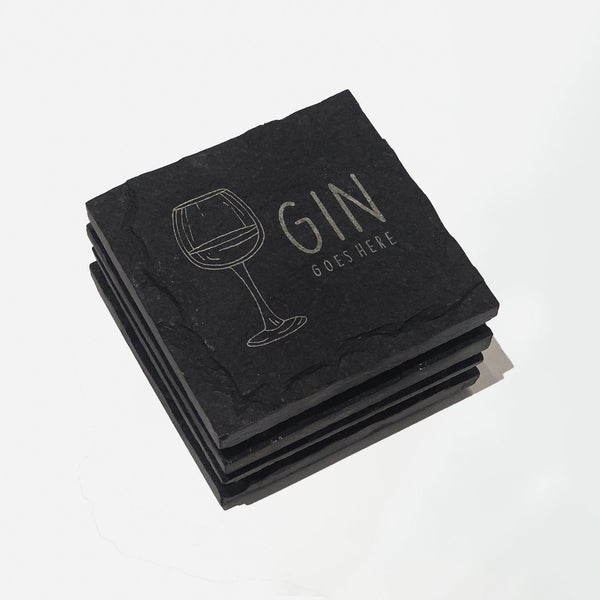 Engraved Slate Coaster - Set of 2