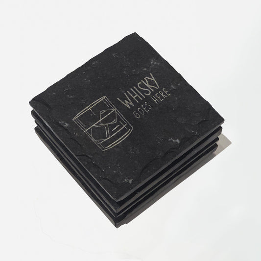 Engraved Slate Coaster - Set of 2