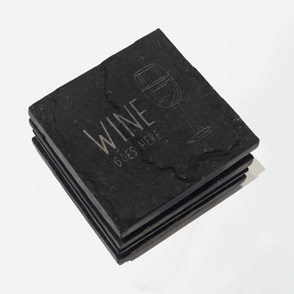 Engraved Slate Coaster - Set of 2