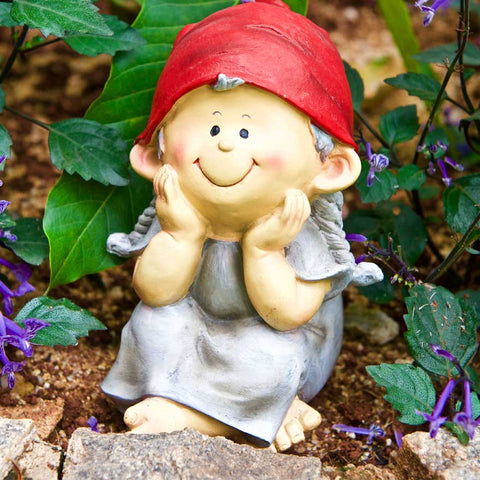 Day Dreaming Elf Girl I Garden Decor