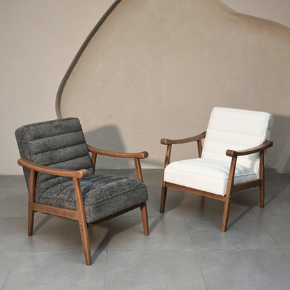 Rhea Bouclé Armchair - Grey