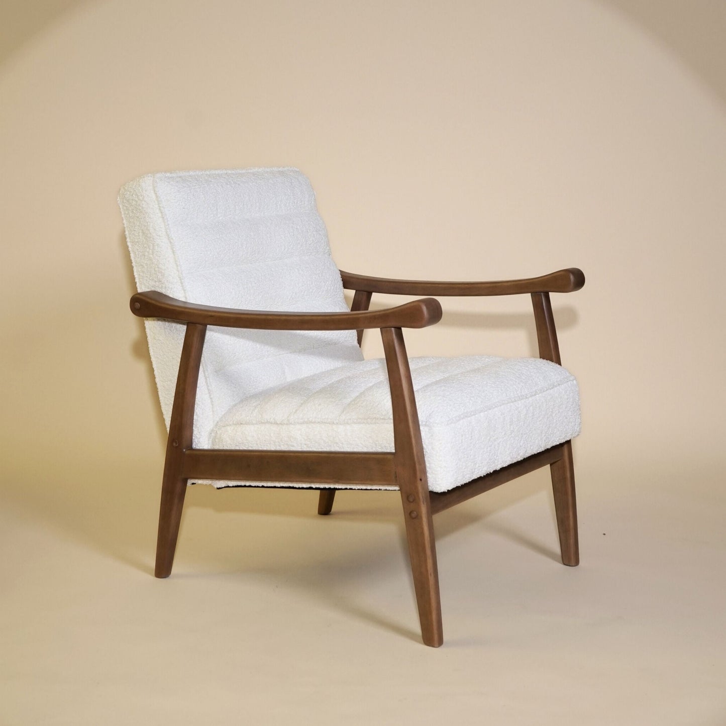 Rhea Bouclé Armchair - White
