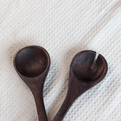 Dual Tone Acacia Wood Salad Bowl