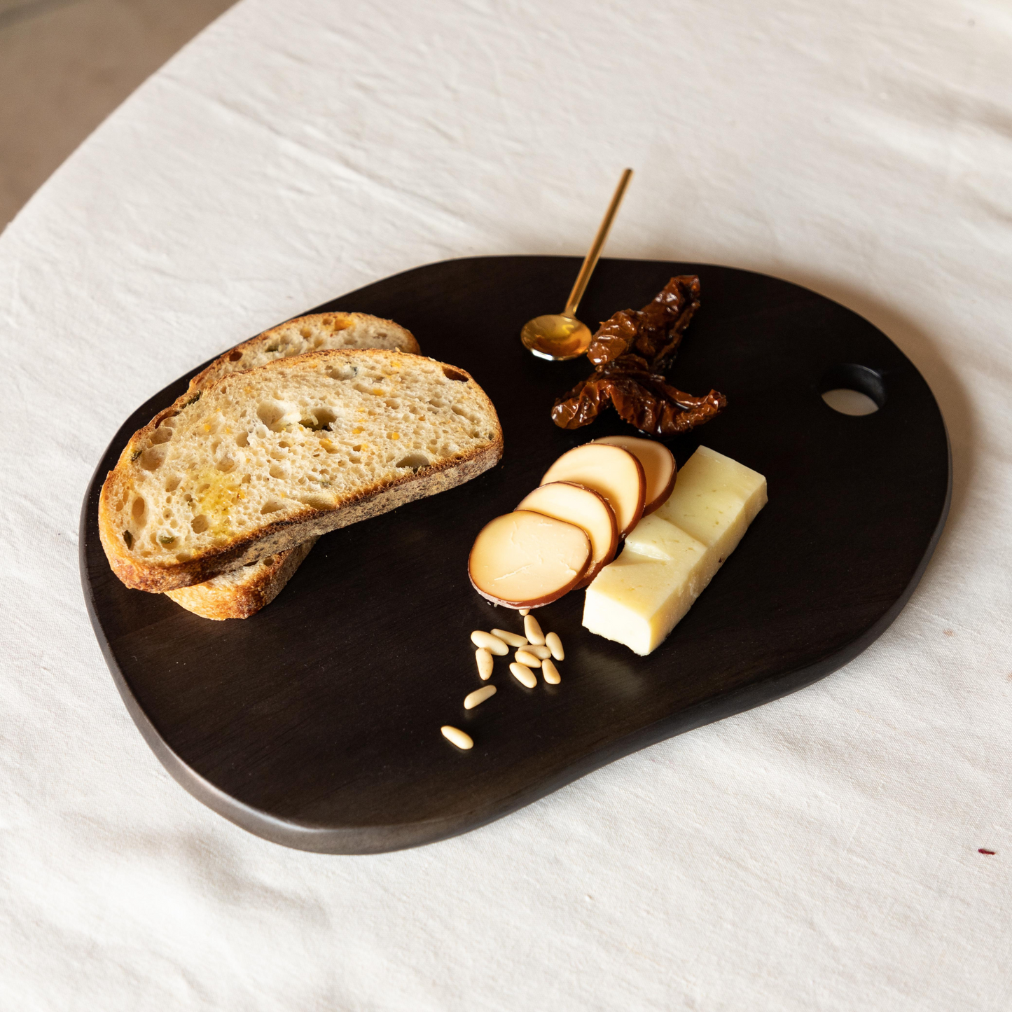 Black Wash Mango Wood Platter | Organic Form