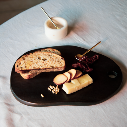 Black Wash Mango Wood Platter | Organic Form