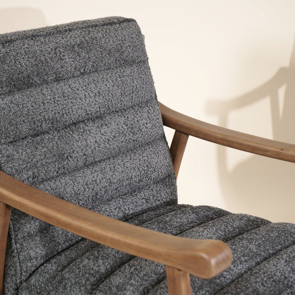 Rhea Bouclé Armchair - Grey