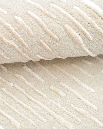 Cabella Wool & Silk Rug / Flax | Popyuli