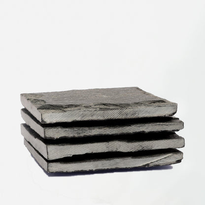 Square Slate Coasters & Mini Plates - Set of 4