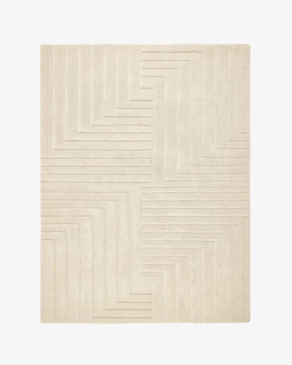 Liner Wool Rug | Popyuli