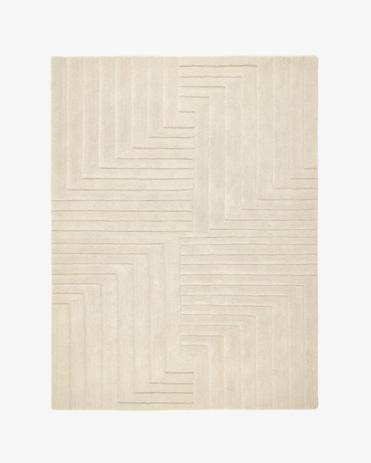 Liner Wool Rug | Popyuli