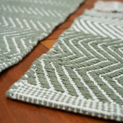 Handwoven Organic Cotton Table Mat | Reversible