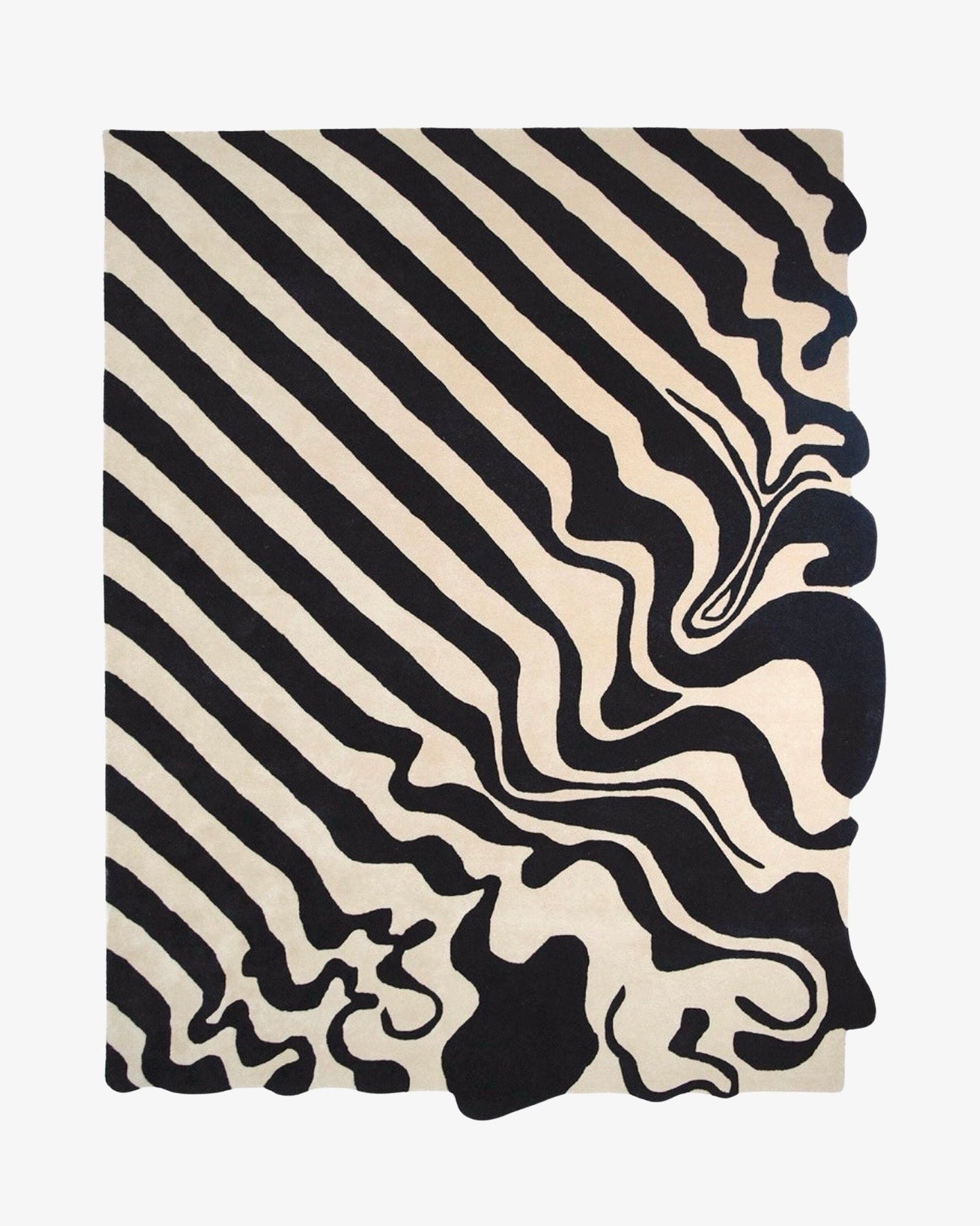 Fluid Wool Rug | Handcrafted Wool Rug India — Popyuli