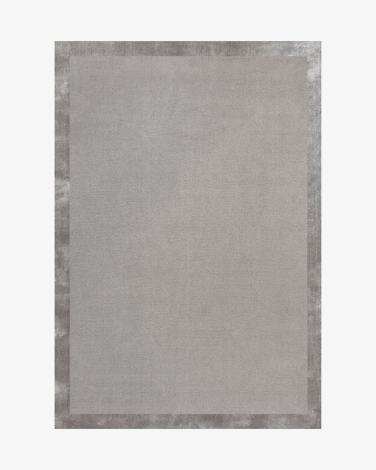 Fragment Wool & Silk Rug / Medium Grey | Popyuli