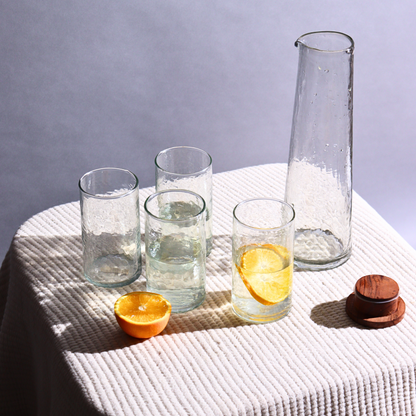 Hammered Glasses Set of 4 | Handblown