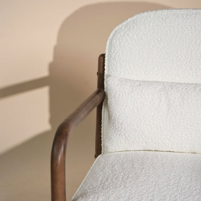 Elara Bouclé Armchair - White