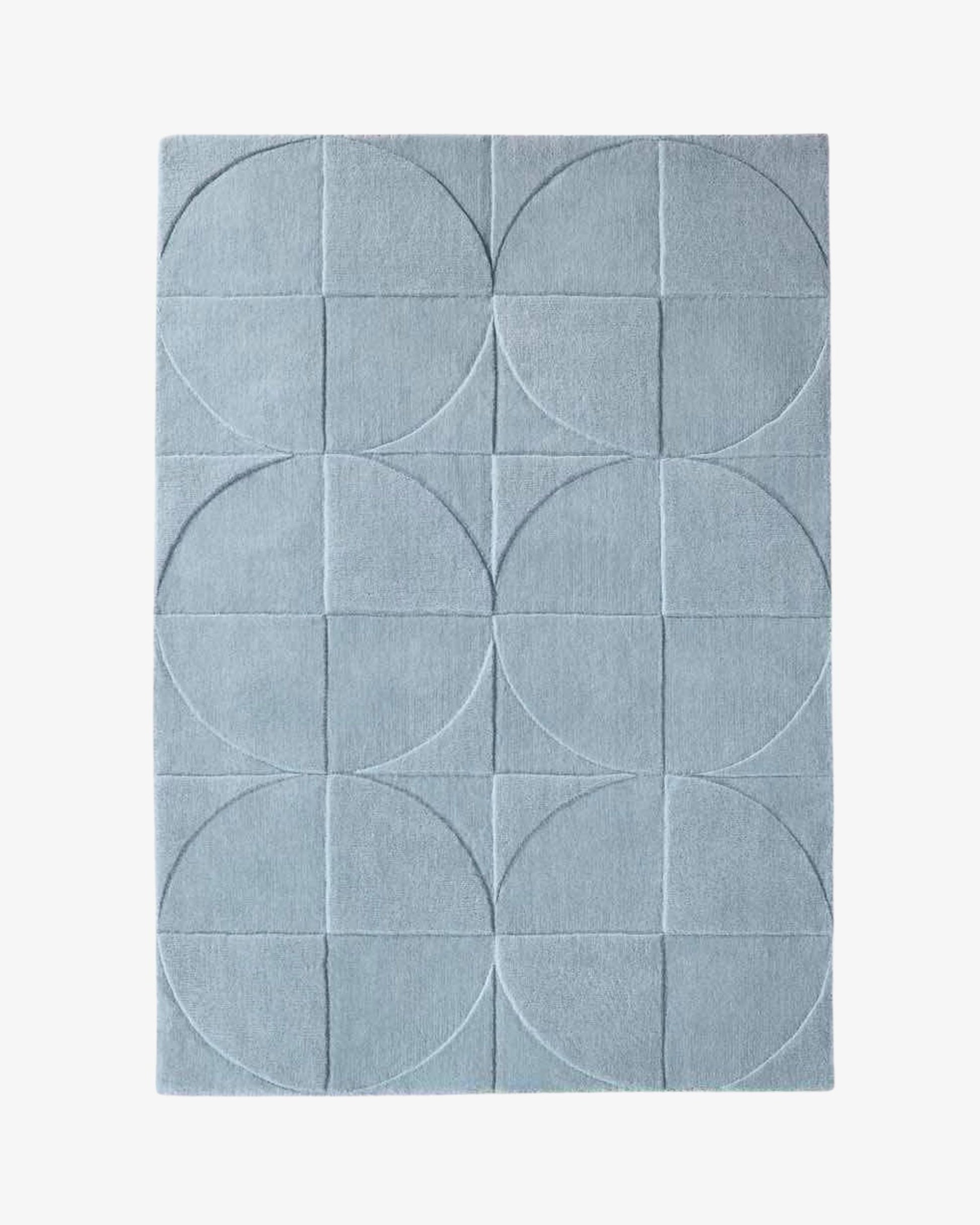 Round Square Rug / Steel Blue | Popyuli