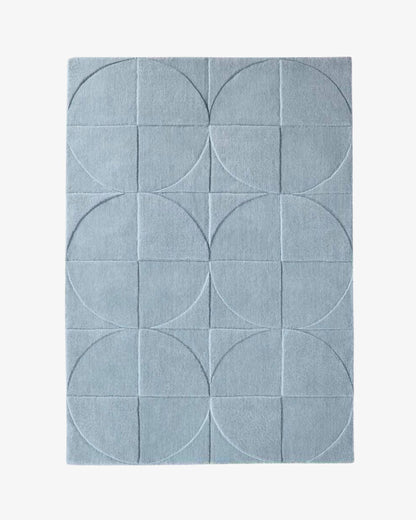Round Square Rug / Steel Blue | Popyuli