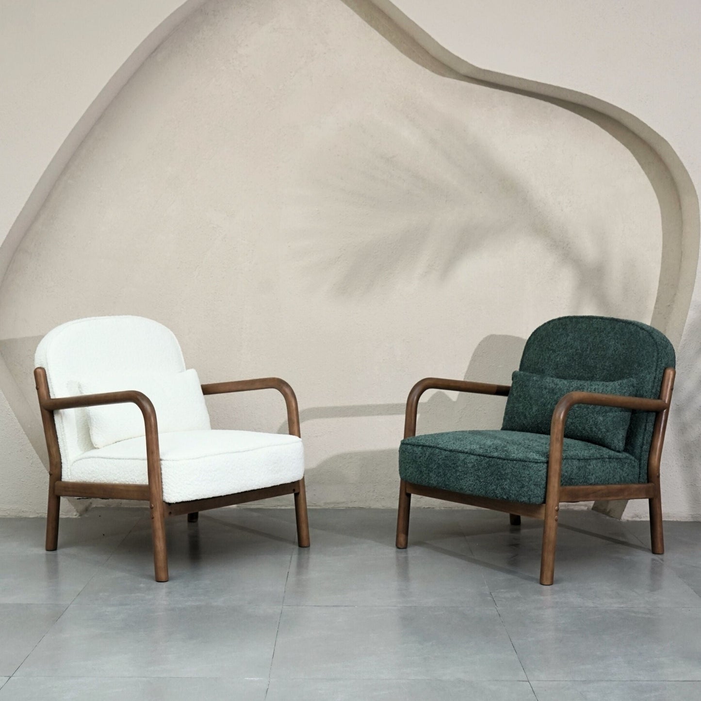 Elara Bouclé Armchair - Green