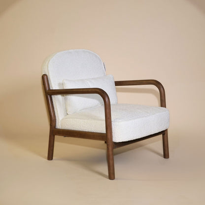 Elara Bouclé Armchair - White