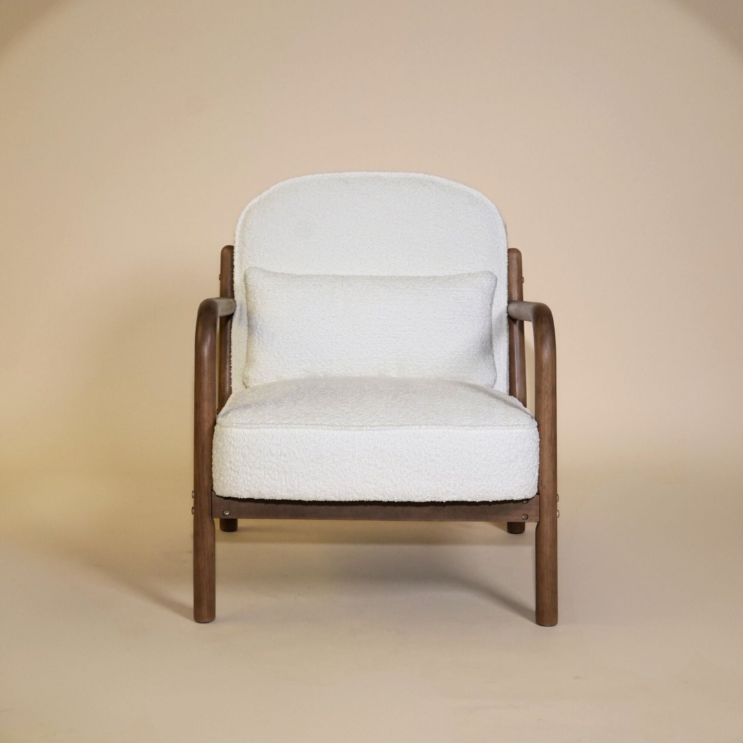Elara Bouclé Armchair - White