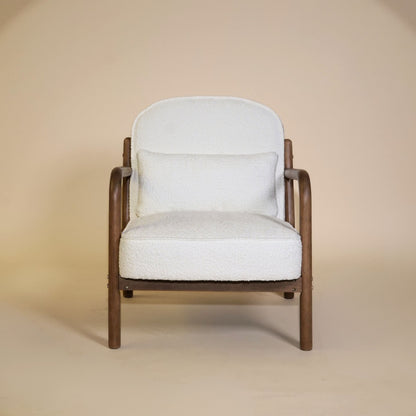 Elara Bouclé Armchair - White