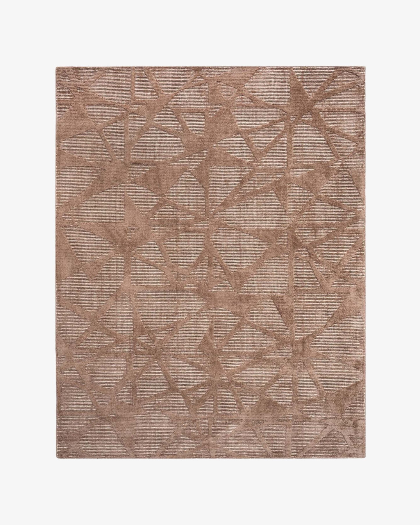 Sepia Wool & Silk Rug | Popyuli
