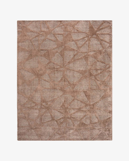 Sepia Wool & Silk Rug | Popyuli