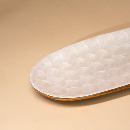 Enamel Snack Platter | Mango Wood