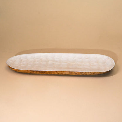Enamel Snack Platter | Mango Wood