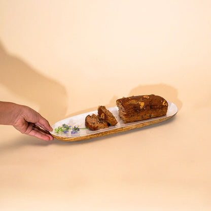 Enamel Snack Platter | Mango Wood