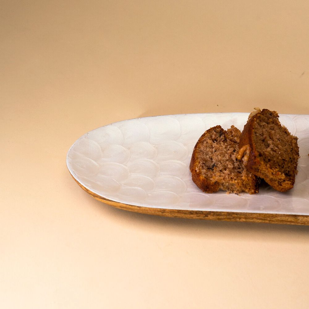 Enamel Snack Platter | Mango Wood