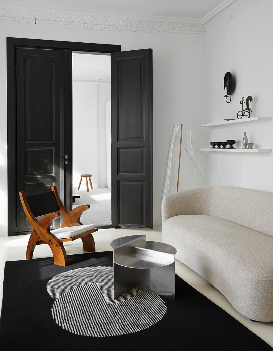Clique Wool Rug / Pitch Black | Popyuli