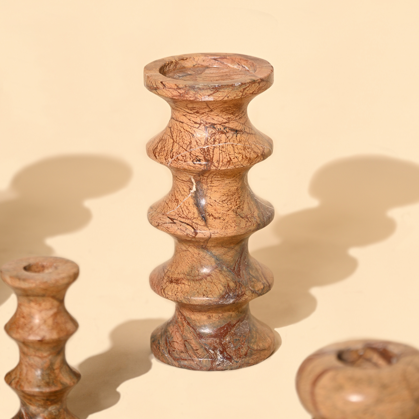 Astra Marble Candle Holders | Set of 2