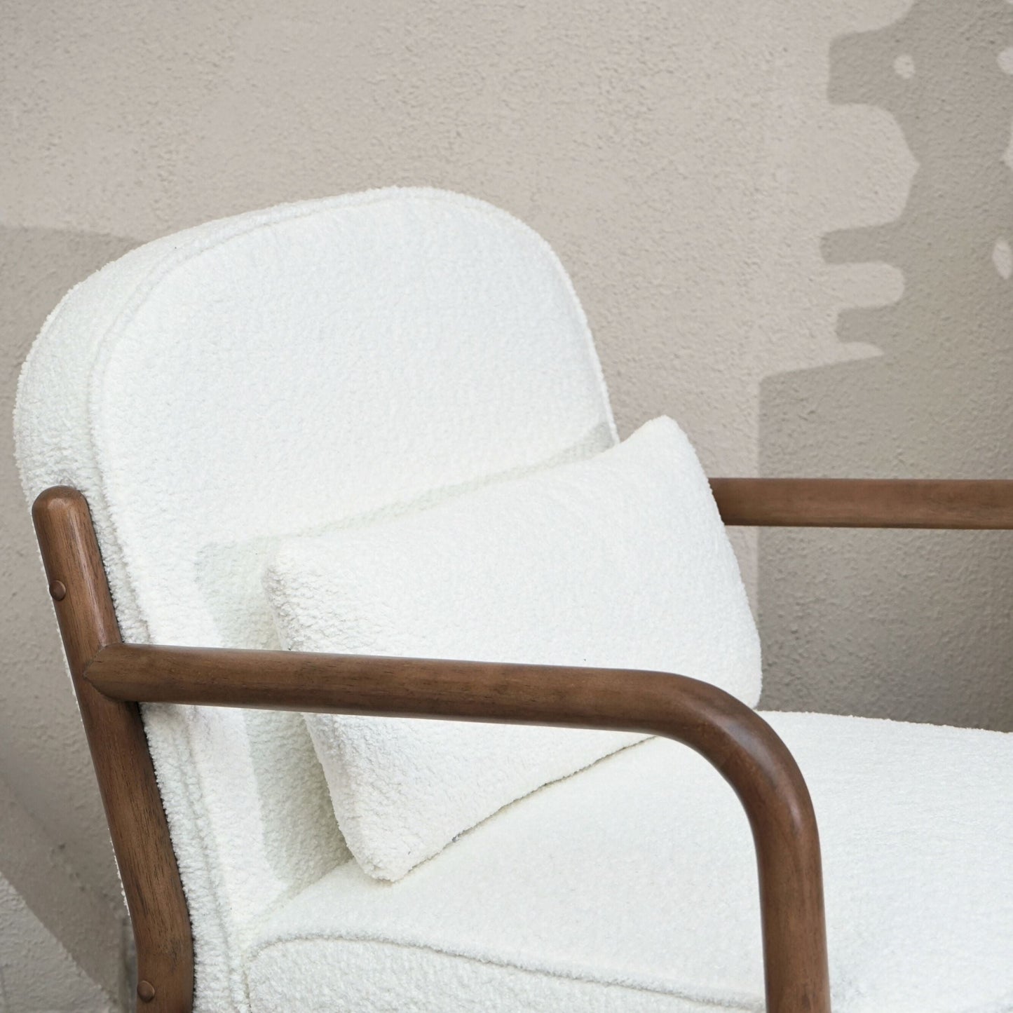 Elara Bouclé Armchair - White