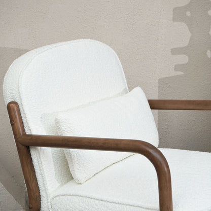 Elara Bouclé Armchair - White