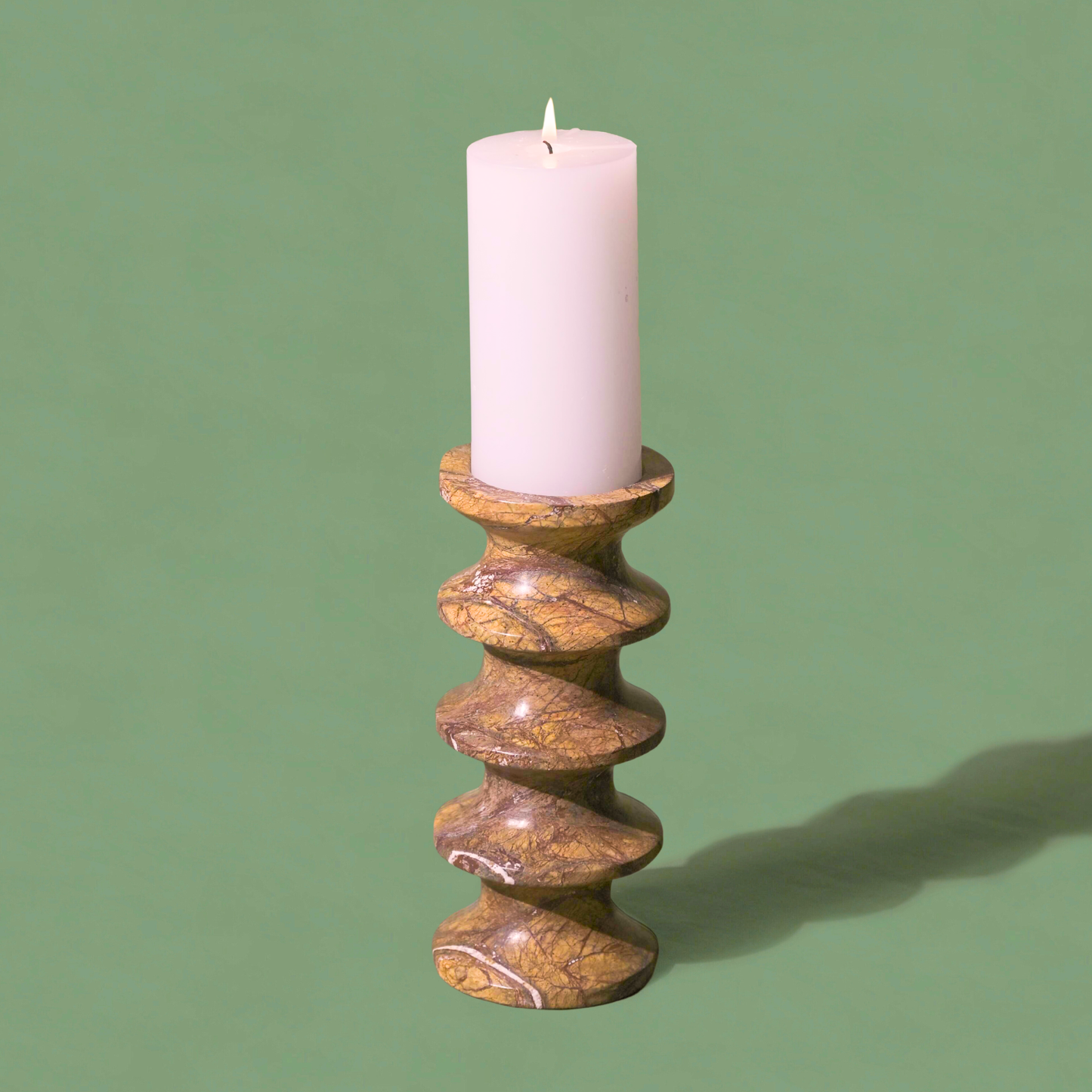 Astra Marble Candle Holders | Set of 2