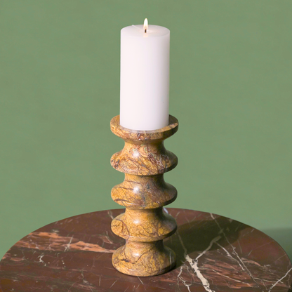 Astra Marble Candle Holders | Set of 2