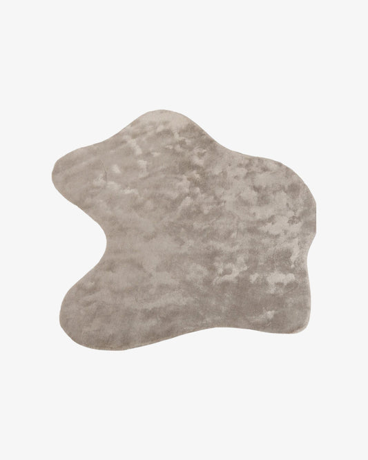 Abstract Silk Rug / Cloud Gray | Popyuli