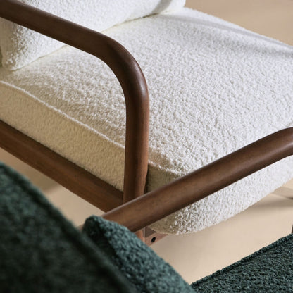 Elara Bouclé Armchair - White