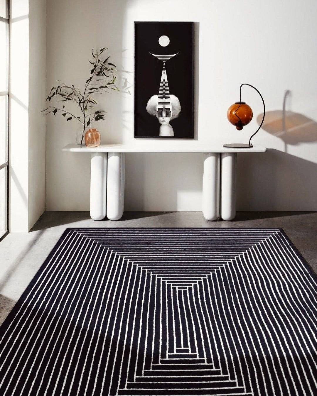 Noir Reversible Rug | Popyuli