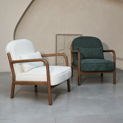 Elara Bouclé Armchair - Green