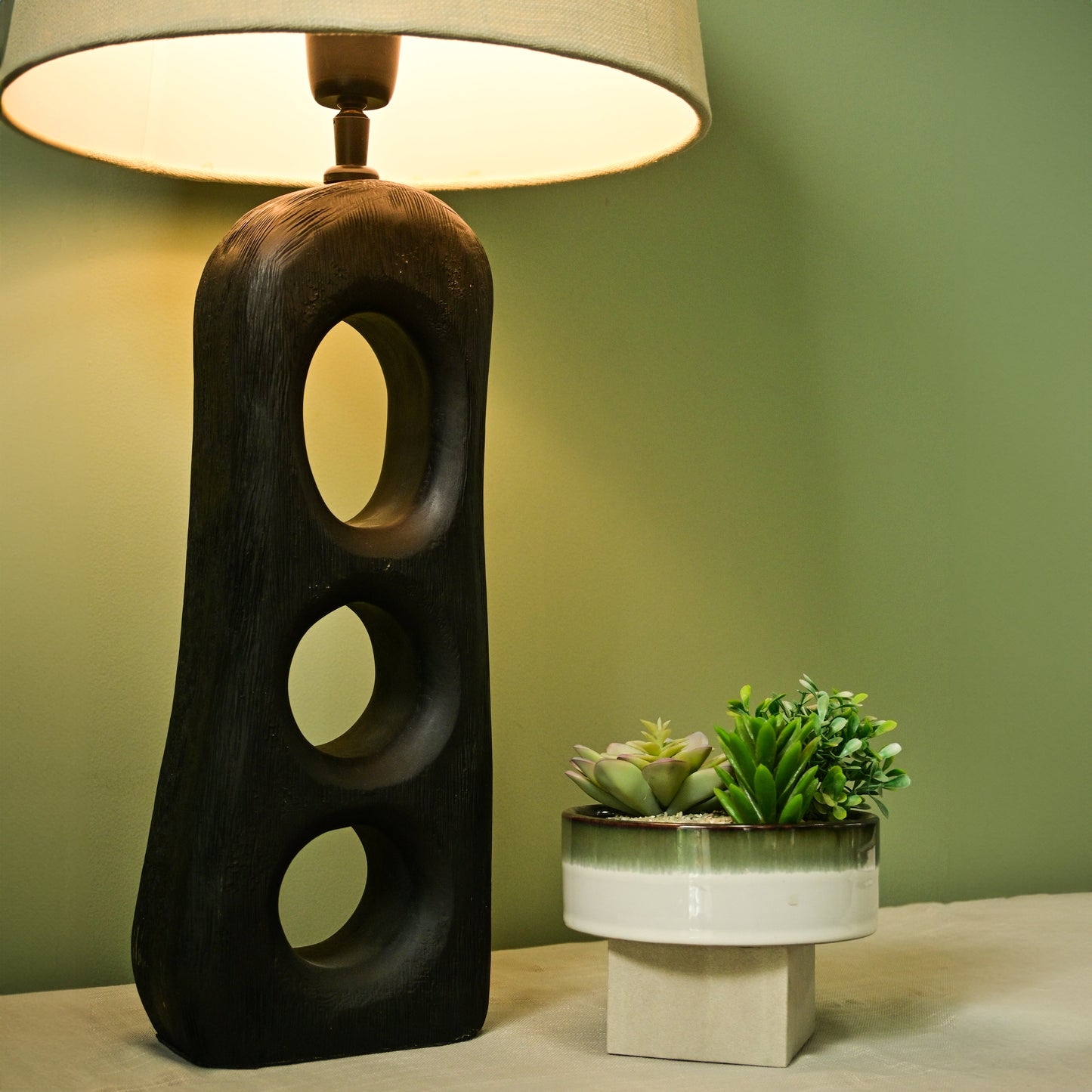 Sculptural Mango Wood Lamp