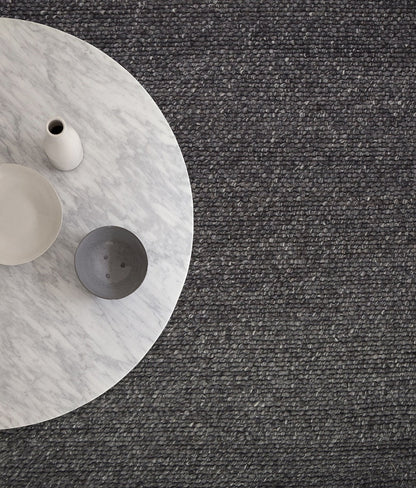 Cobble Handwoven Wool Rug - Charcoal