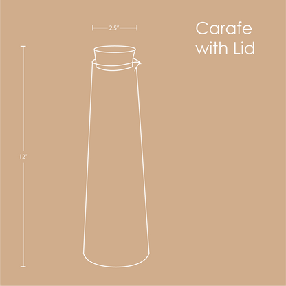 Glass Carafe with Cork Lid | Handblown India