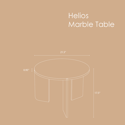 Helios Marble Coffee Table | White Marble