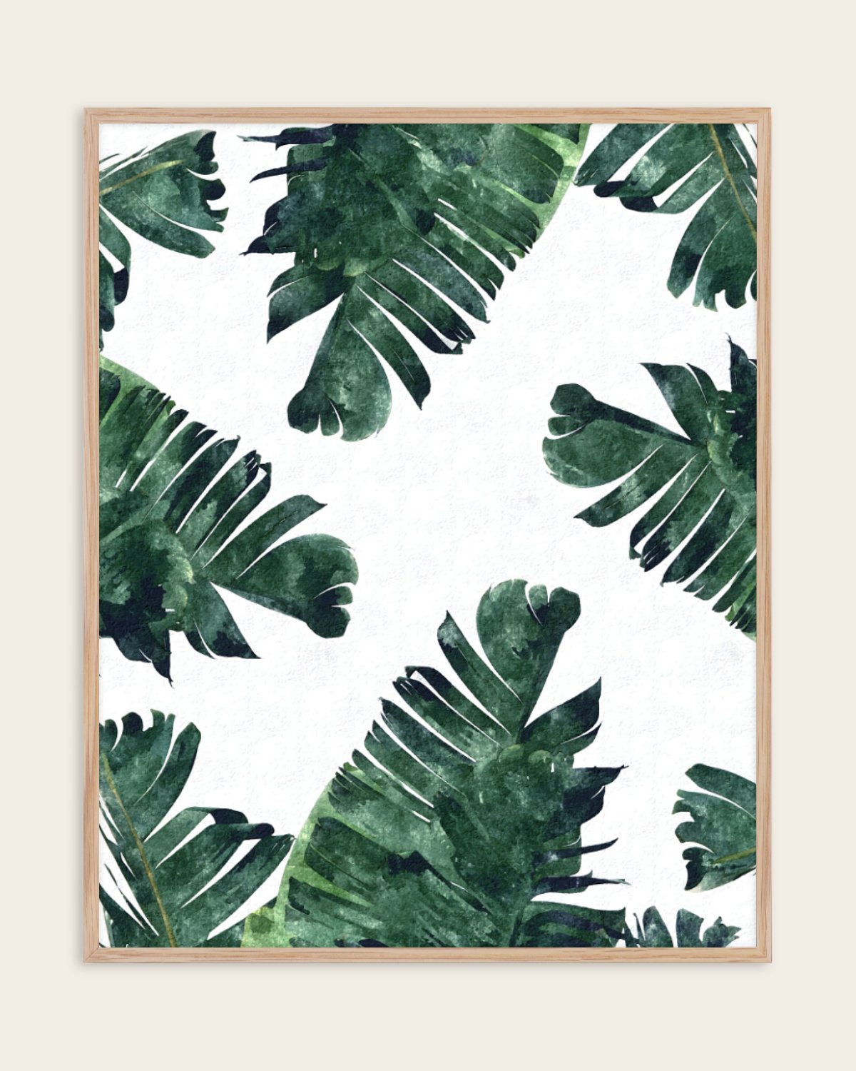 Banana Leaves Watercolor — Watercolor — Botanical wall art print