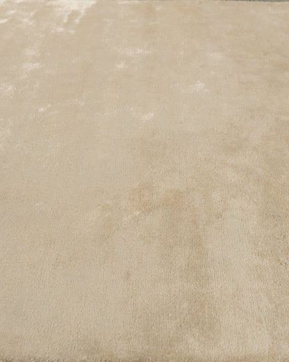 Abstract Silk Rug / Light Gold | Popyuli
