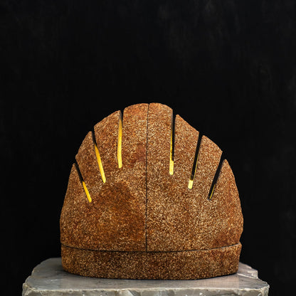 Striped Boulder Lamp